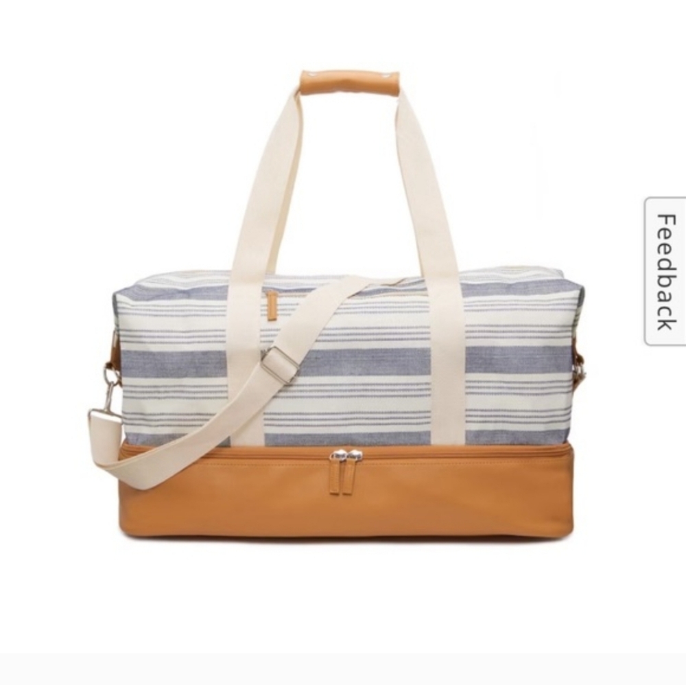 DSW Striped Weekender Travel Bag - Picture 2 of 8